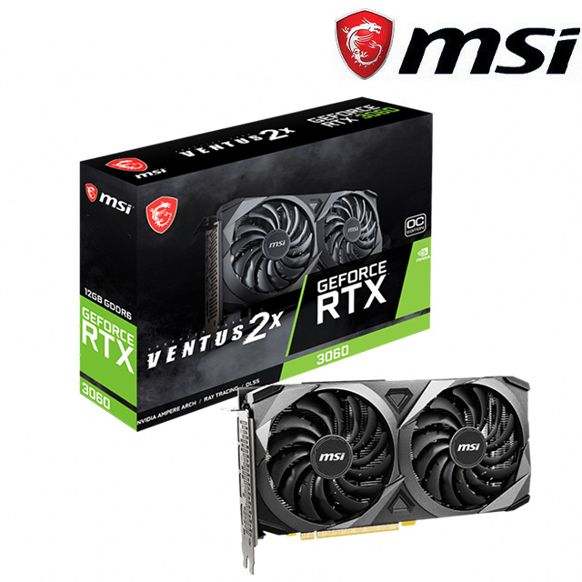 MSI 微星 GeForce RTX 3060 VENTUS 2X 12G OC 顯示卡（其他規格）