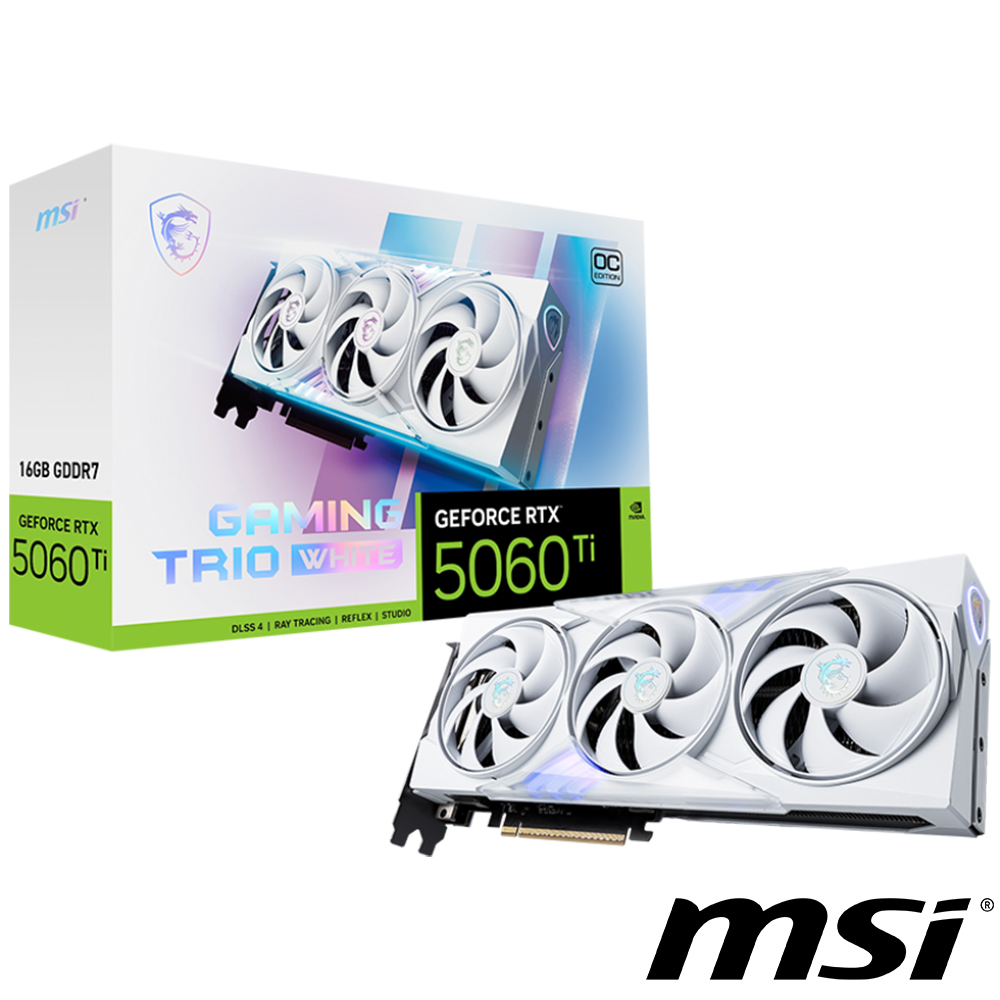 MSI 微星 GAMING TRIO GeForce RTX 5060 Ti 16G OC WHITE 顯示卡（其他規格）