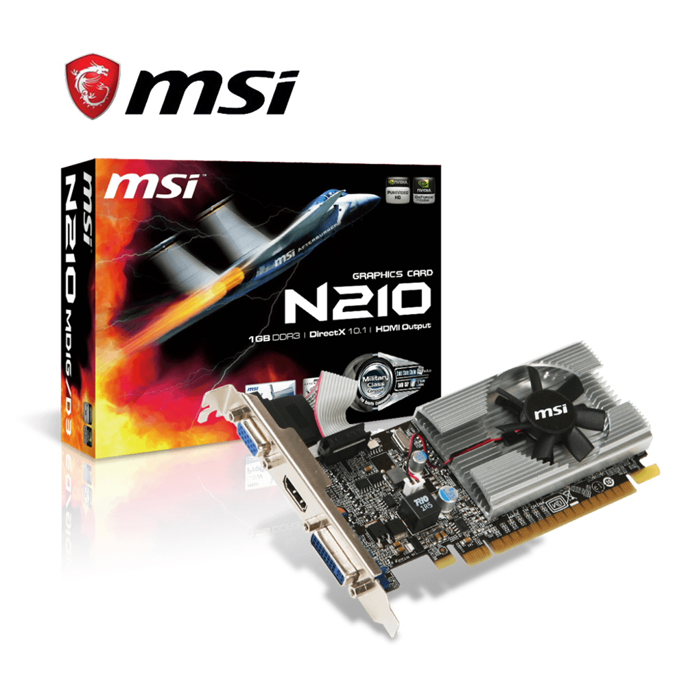 MSI 微星 N210-MD1G/D3 顯示卡