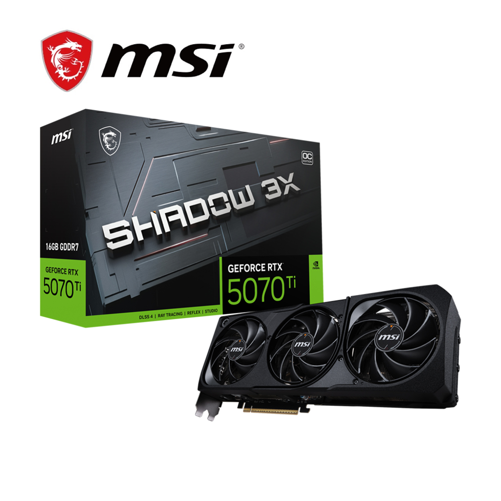 MSI 微星 RTX 5070 Ti 16G SHADOW 3X OC 顯示卡+微星 PRO Z890-A WIFI 主機板