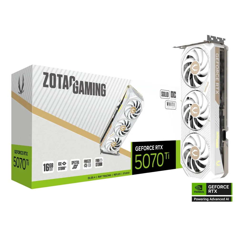ZOTAC GAMING GeForce RTX 5090 SOLID OC White Edition 顯示卡組合