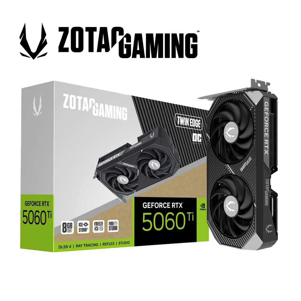 ZOTAC 索泰 RTX 5060 Ti 8GB Twin Edge OC 顯示卡+ViewSonic 優派 VA2414-MH 24吋 無邊框設計螢幕