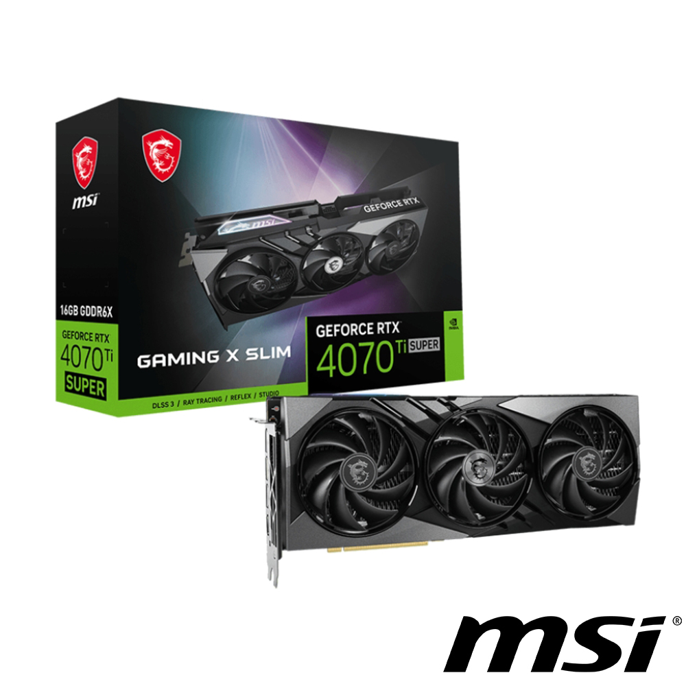 微星GeForce RTX 4070 Ti SUPER 16G GAMING X SLIM 顯示卡- PChome 