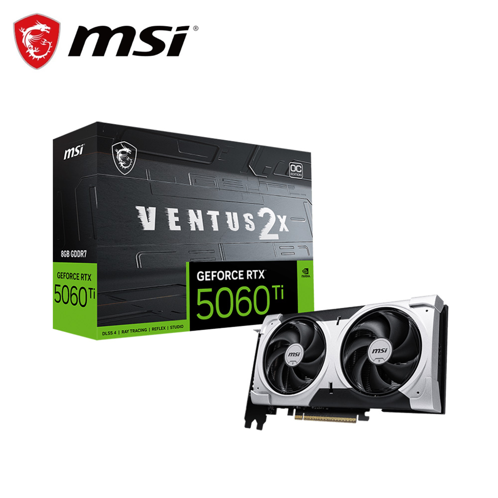 MSI 微星 RTX 5060Ti 8G VENTUS 2X OC PLUS 顯示卡