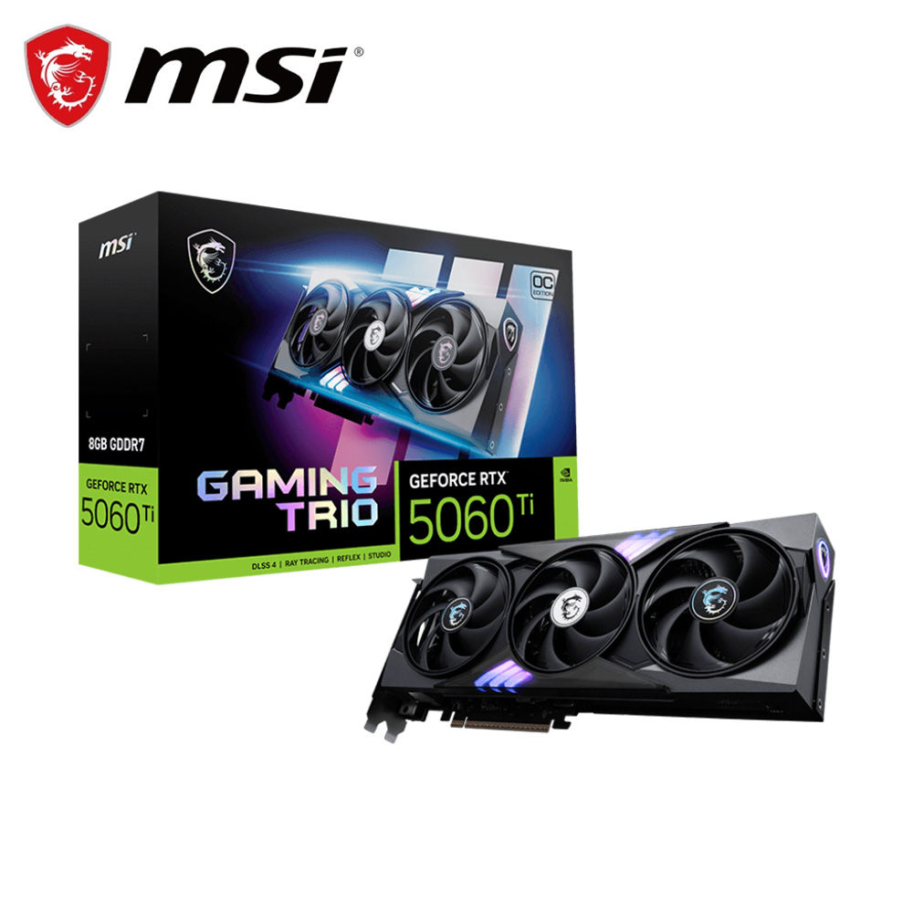 MSI 微星 RTX 5060Ti 8G GAMING TRIO OC 顯示卡+微星 MAG Coreliquid A13 360 水冷