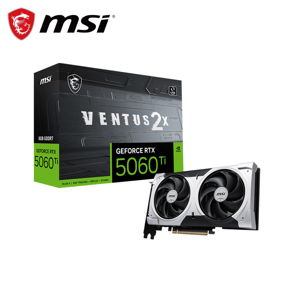 MSI 微星 RTX 5060Ti 8G VENTUS 2X PLUS 顯示卡+微星 MAG Coreliquid A13 360 水冷