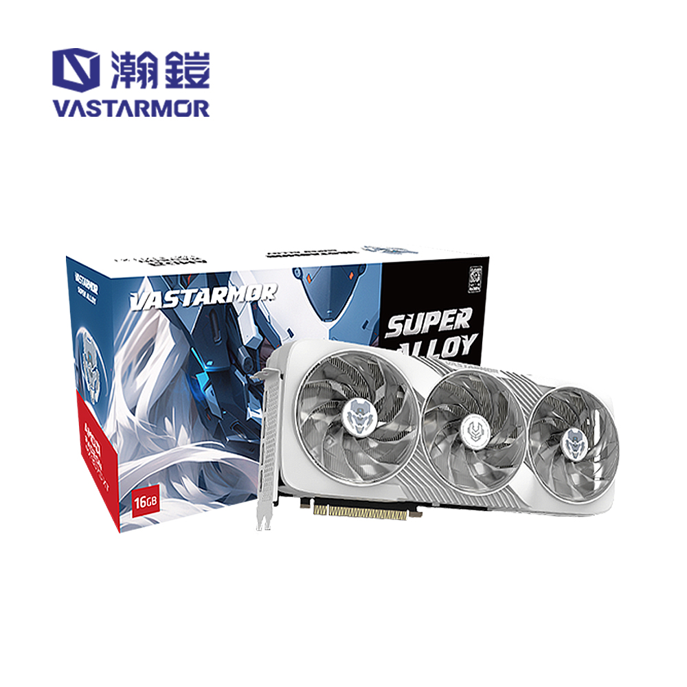 AMD 超微 VASTARMOR 瀚鎧 RX9070XT 超合金 白 顯示卡