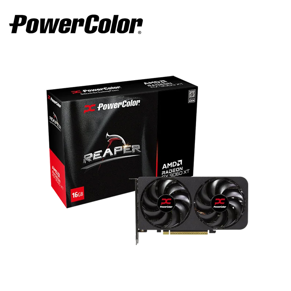 撼訊 RX9060XT 16G-A 遊蕩者Reape 顯示卡+華擎 ASRock SL-850GW(850W) 白 雙8/金牌