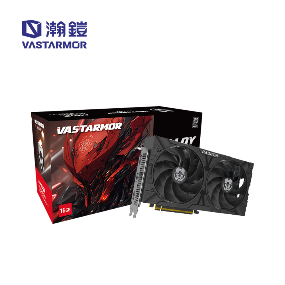 AMD 超微 VASTARMOR 瀚鎧 RX9060XT 16G 合金 黑 顯示卡