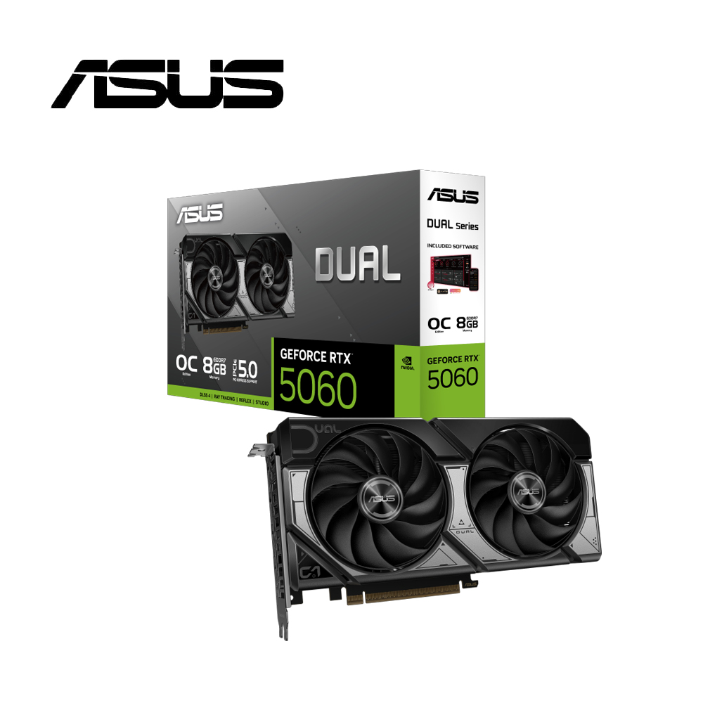 華碩 Dual GeForce RTX 5060 8GB GDDR7 OC 顯示卡 + PRIME B760M-K D4-CSM 主機板
