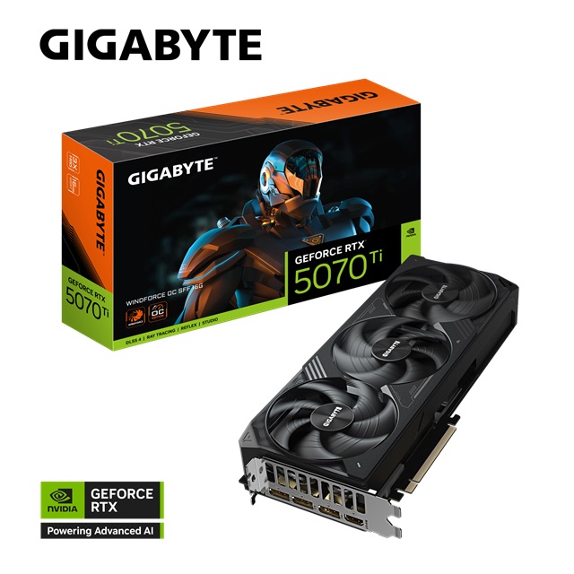 【顯卡+主機板】技嘉 RTX 5070 Ti WINDFORCE OC SFF 16G 顯示卡 + 技嘉 B650EM FORCE WF6E 主機板