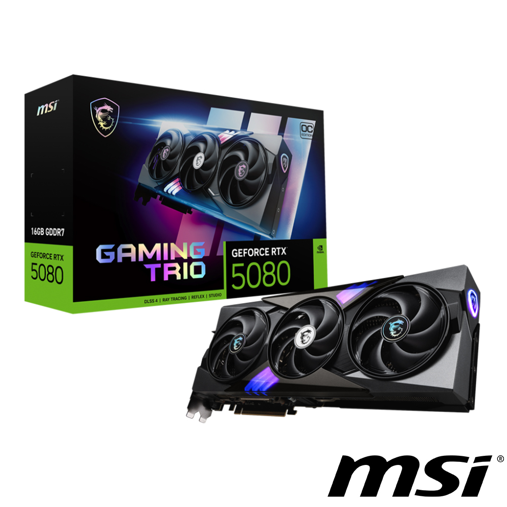 【顯卡+主機板】微星 RTX 5080 16G GAMING TRIO OC 顯示卡 + B760M GAMING PLUS WIFI D4 主機板