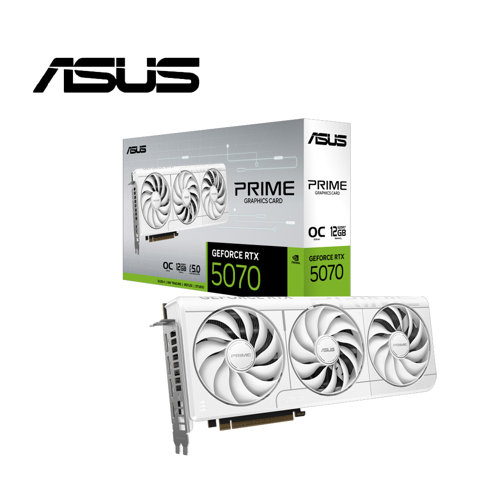 ASUS 華碩 PRIME RTX5070 12GB OC WHITE 顯示卡 + TUF GAMING B850-PLUS WIFI7 主機板