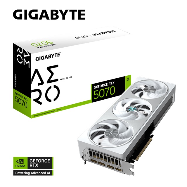 GIGABYTE 技嘉 RTX 5070 AERO OC 12G 顯示卡 + 技嘉 B850M FORCE WF6E V2 主機板（其他規格）