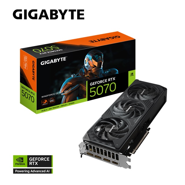 【顯卡+主機板】技嘉 RTX 5070 WINDFORCE OC SFF 12G 顯示卡 + 技嘉 B650EM FORCE WF6E 主機板