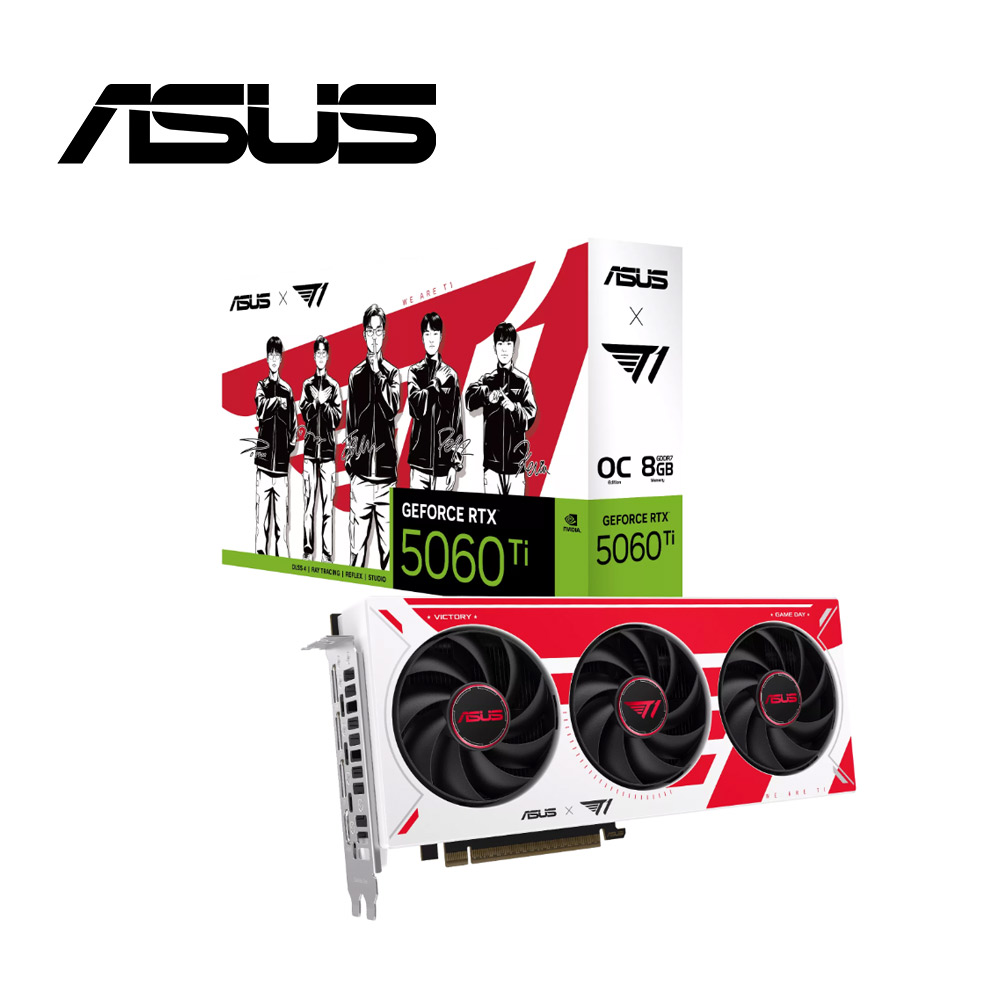 ASUS 華碩 T1 GeForce RTX 5060 Ti 8GB GDDR7 OC 顯示卡+TUF GAMING B850-PLUS 主機板
