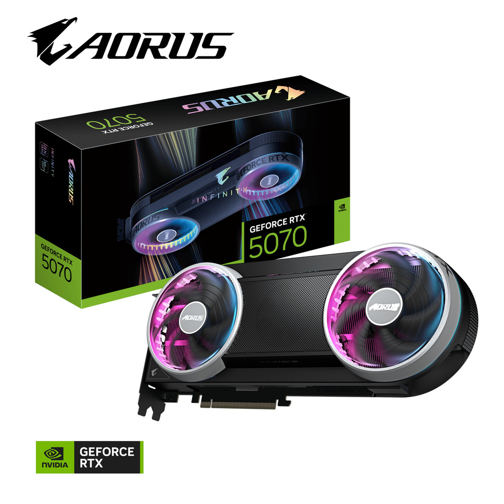 【顯卡+主機板】技嘉 AORUS RTX 5070 INFINITY 12G 顯示卡 + 技嘉 B550M GAMING X WIFI6 AMD 主機板