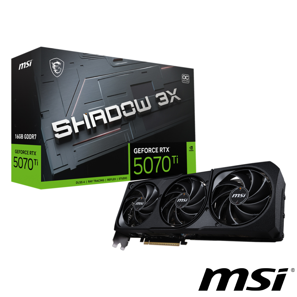 【顯卡+主機板】微星 RTX 5070 Ti 16G SHADOW 3X OC 顯示卡 + 微星 B650M GAMING PLUS WIFI 主機板