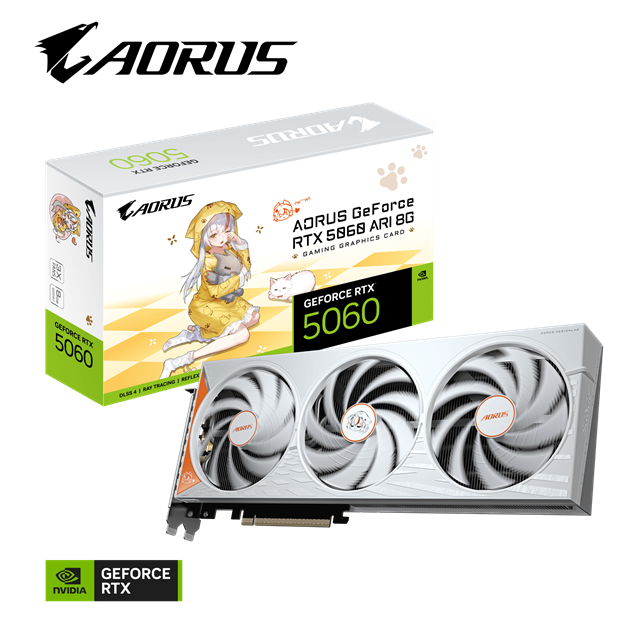 【顯卡+主機板】技嘉 AORUS RTX 5060 ARI 8G 顯示卡 + 技嘉 X870 EAGLE WIFI7主機板