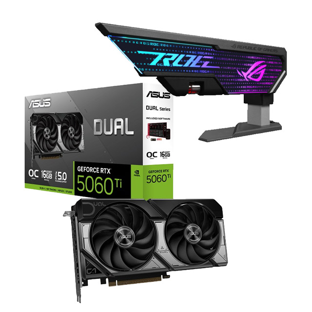 ASUS 華碩 Dual GeForce RTX 5060 Ti 16GB GDDR7 OC 顯示卡+XH01 顯示卡支撐架