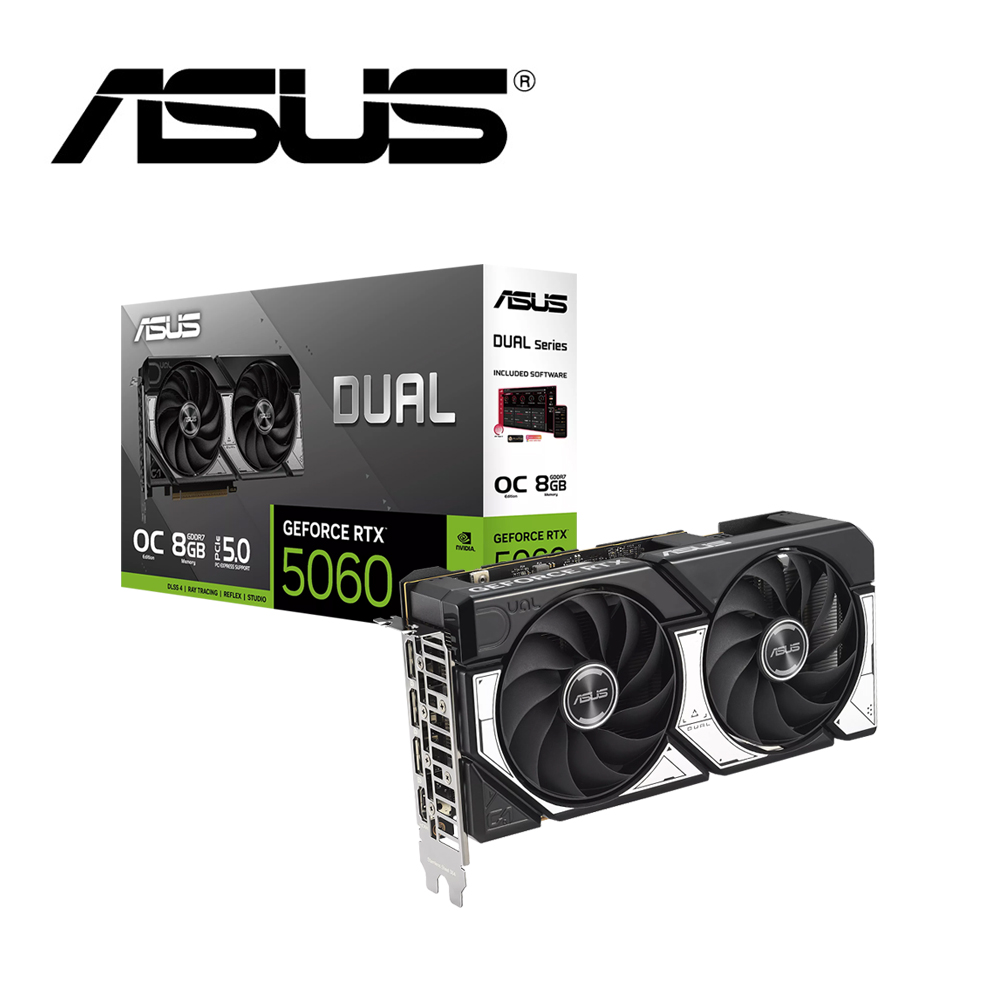 ASUS 華碩 DUAL-RTX5060-O8G-A 顯示卡+華碩 A23 PLUS MIKU EDITION 初音機殼