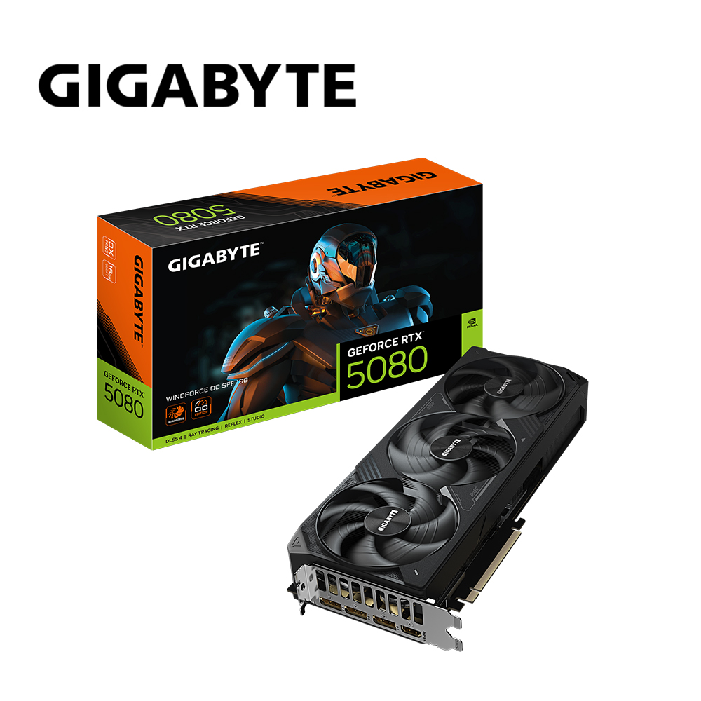 GIGABYTE 技嘉 RTX 5080 WINDFORCE OC SFF 16G(組合包E)