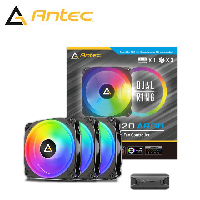 Antec 安鈦克 Prizm X 120 ARGB 3+C / 12cm / 3風扇 / 控制器 / 風扇組合包