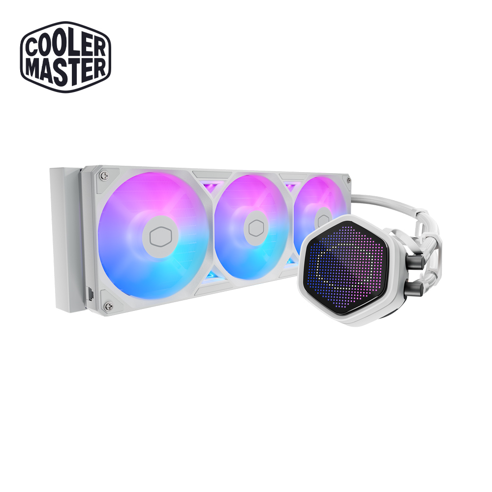 Cooler Master 酷碼 ML 360 Atmos II Pixel LCD ARGB 白色版 水冷散熱器