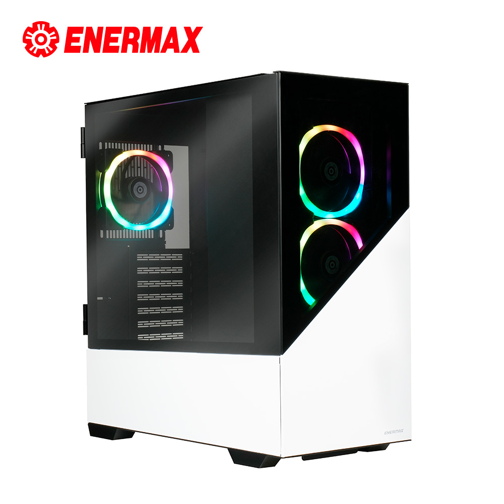 ENERMAX 保銳 ENERMAXK8 ARGB ATX 中直立式機殼(白)