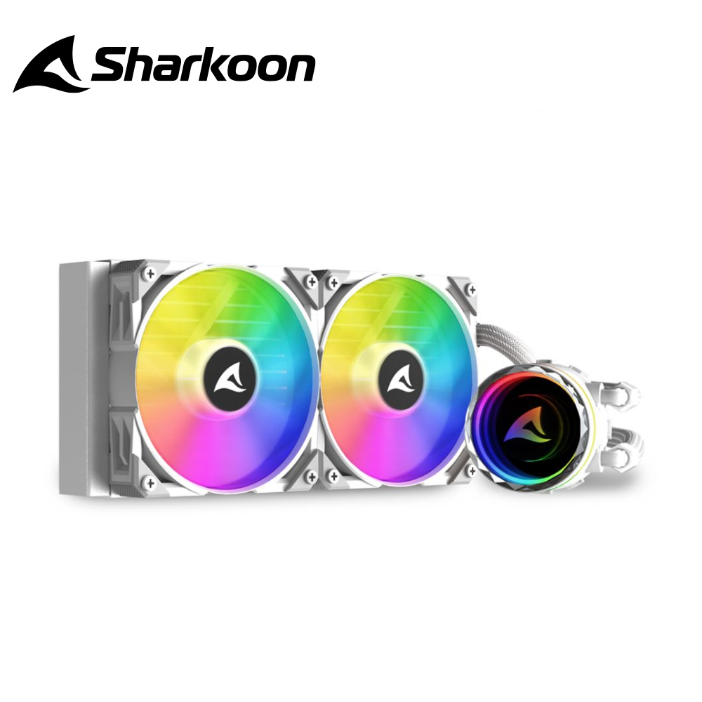Sharkoon 旋剛 德國 S80 wh RGB CPU 白色 240mm 一體式 水冷排 散熱器