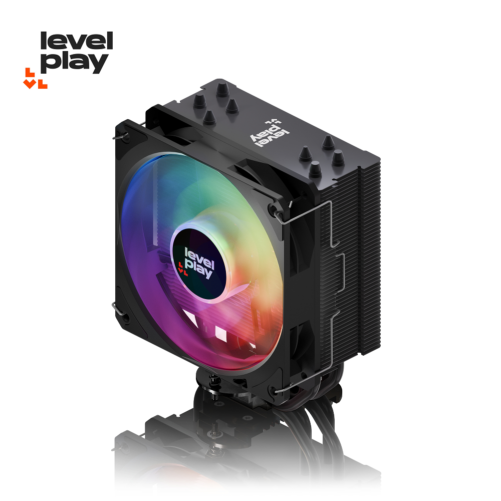 Levelplay 銳玩 CA4 CPU散熱器 ARGB 黑