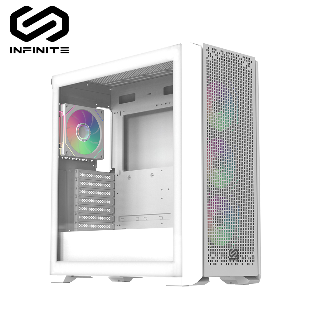 Mavoly 松聖 INFINITE GRID C21 內含4個A.RGB 風扇 白色機殼 機箱