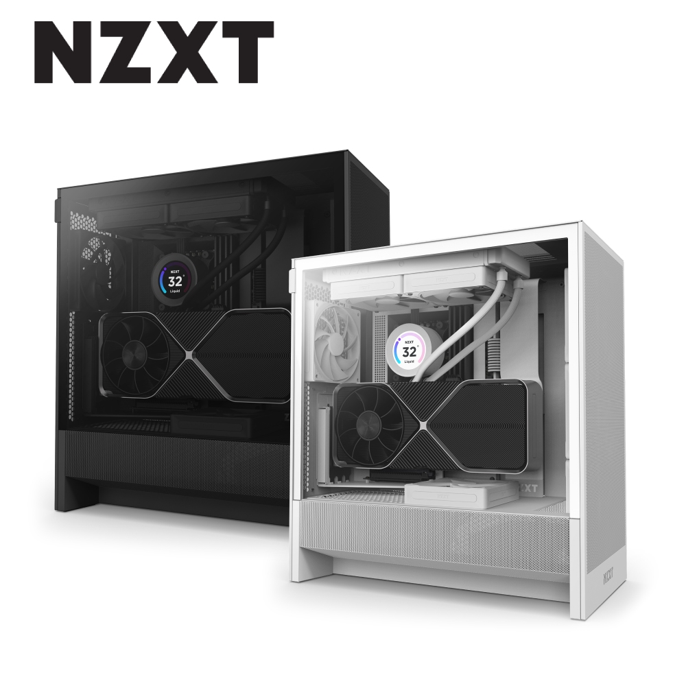 NZXT 恩傑 H5 FLOW 機殼(E-ATX/附2風扇/支援8風扇/2年保固/電競)