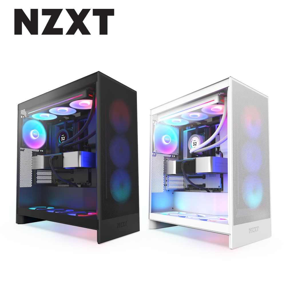 NZXT 恩傑 H7 FLOW RGB 機殼(E-ATX/附360 RGB風扇/支援10風扇/2年保固/電競)