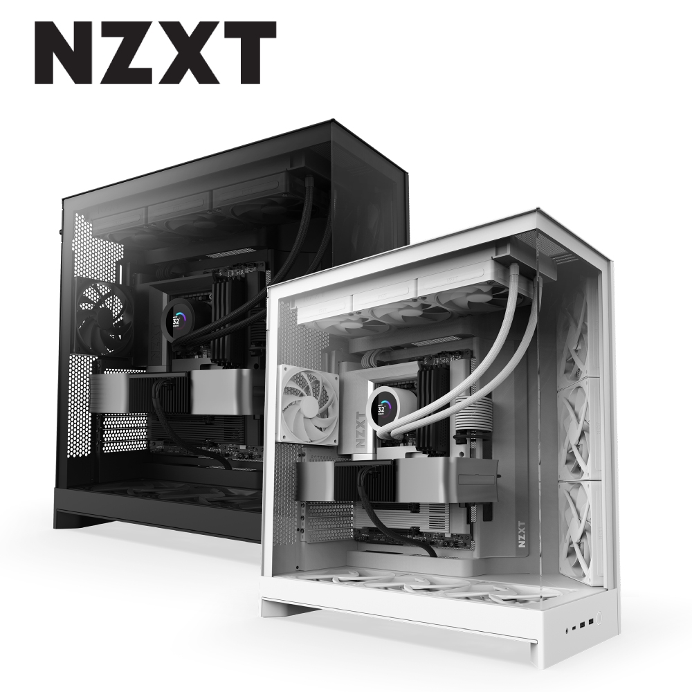 NZXT 恩傑 H9 FLOW 機殼(E-ATX/附4風扇/支援10風扇/2年保固/電競)