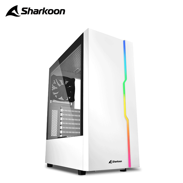 Sharkoon 旋剛 德國 RGB Slider 流影者 電腦機殼(白)