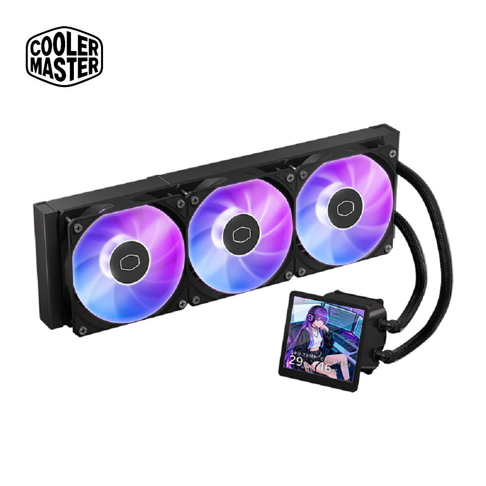 Cooler Master 酷碼 MasterLiquid Core LCD 360 ARGB 水冷散熱器 黑色