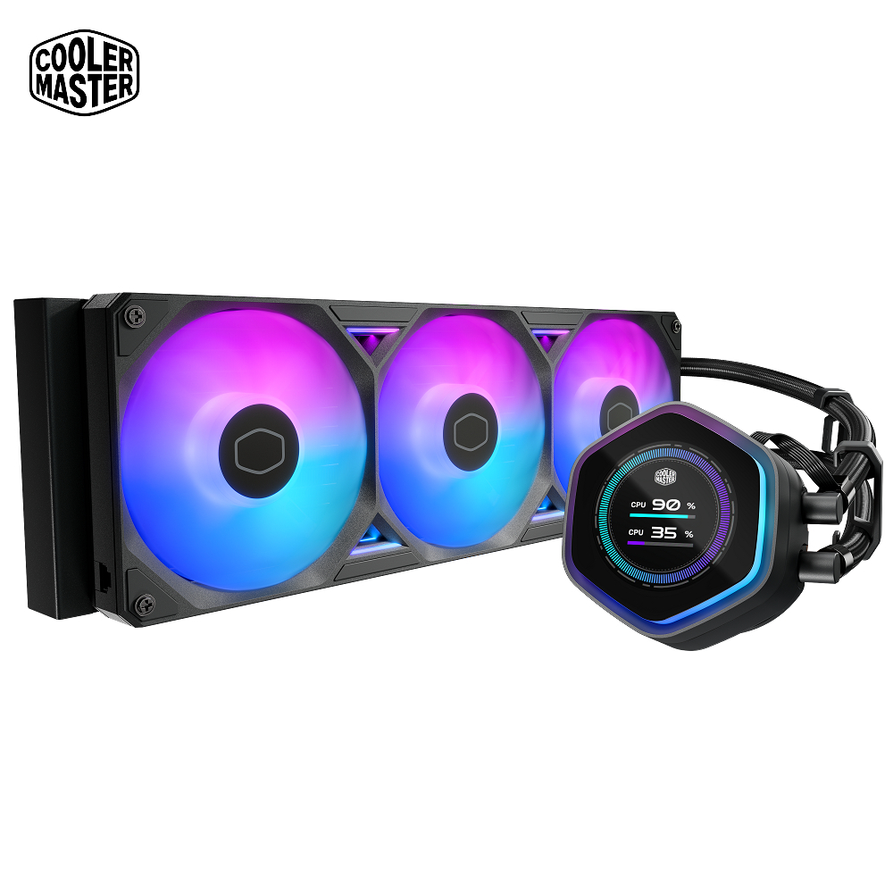 Cooler Master 酷碼 MasterLiquid 360 Atmos II LCD ARGB 黑色