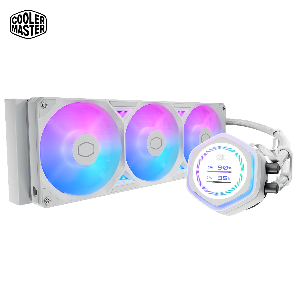 Cooler Master 酷碼 MasterLiquid 360 Atmos II LCD ARGB 白色