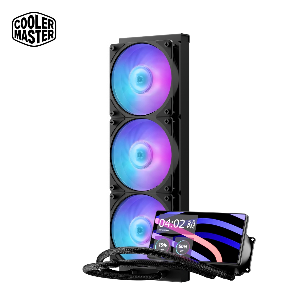 Cooler Master 酷碼 MasterLiquid Core LCD 360 6吋螢幕 ARGB 水冷散熱器 黑色（其他規格）