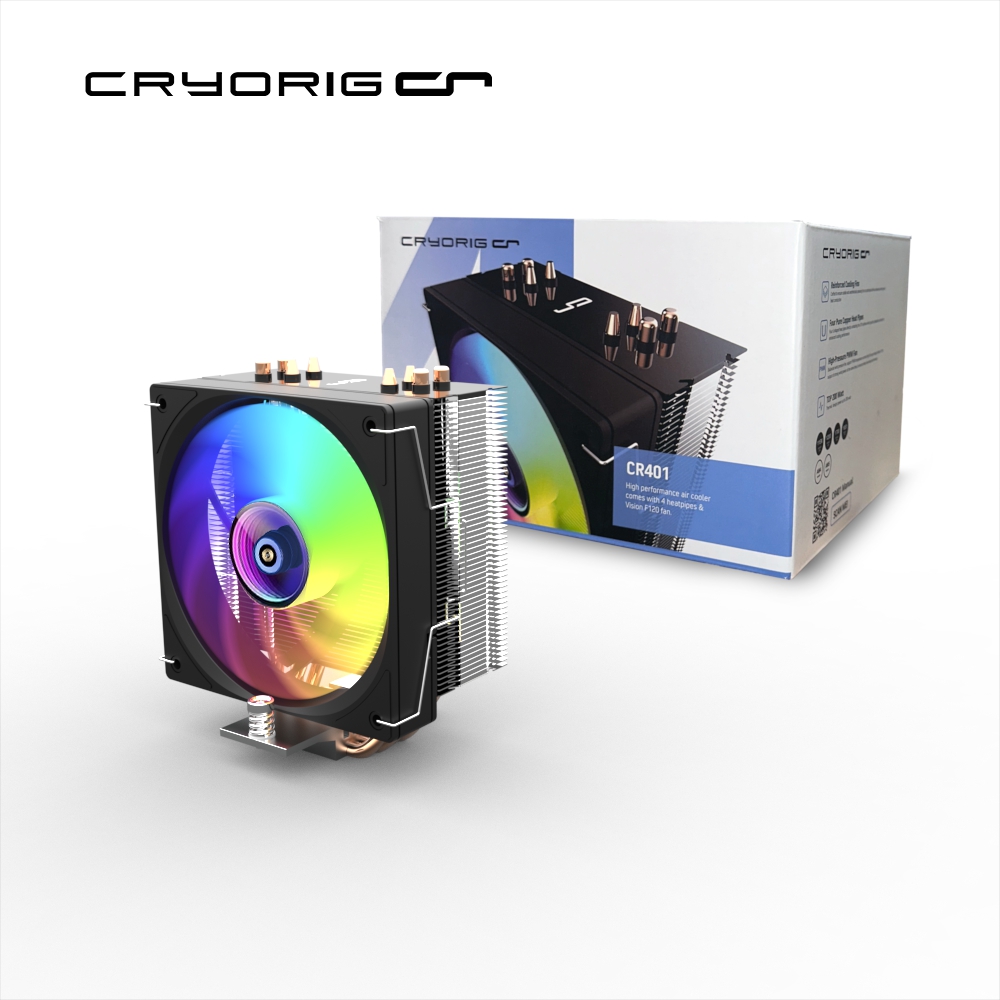 CRYORIG 快睿 CR401 ARGB 無限鏡 12cm 風扇 單塔式 四熱管 CPU 散熱器（其他規格）
