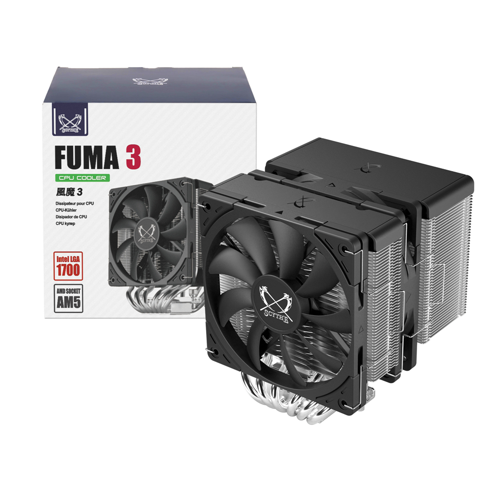 Scythe 鐮刀鎌刀FUMA 3 風魔三SCMF-3000 LGA1700 AM5 CPU 雙塔式雙風扇散熱器- PChome 24h購物