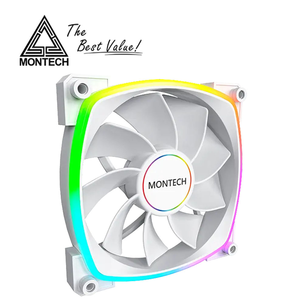 MONTECH (君主) RX140 PWM 140mm 反葉 靜音風扇 (白)