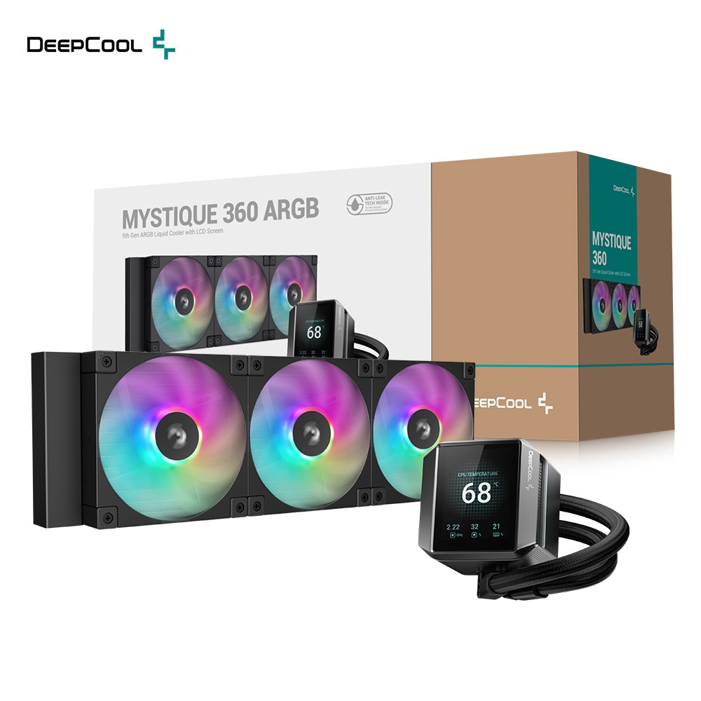 DEEPCOOL 九州風神MYSTIQUE 360 ARGB 水冷排CPU 數位顯示散熱器
