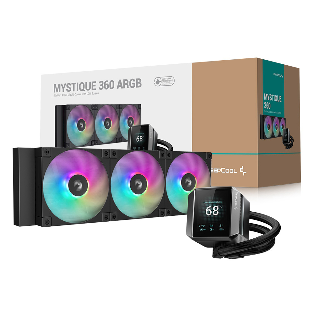 DEEPCOOL 九州風神MYSTIQUE 360 ARGB 水冷排CPU 數位顯示散熱器