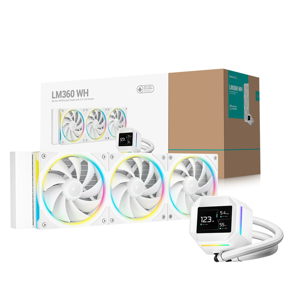 DEEPCOOL 九州風神LM360 WH 一體式360 白色水冷排2.4