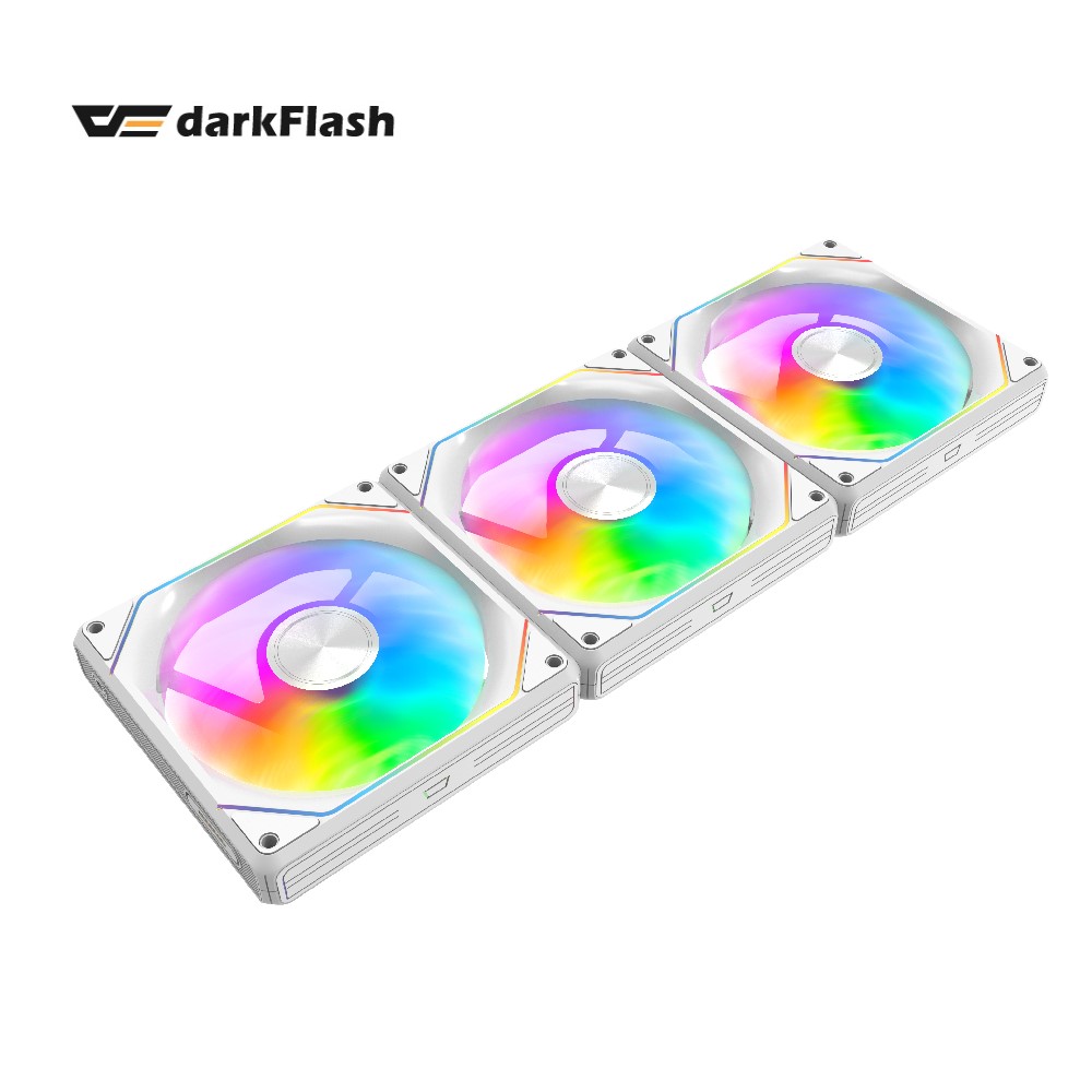 darkFlash 大飛 G24 Gauss ARGB 三合一 磁軌風扇-反向扇 白色