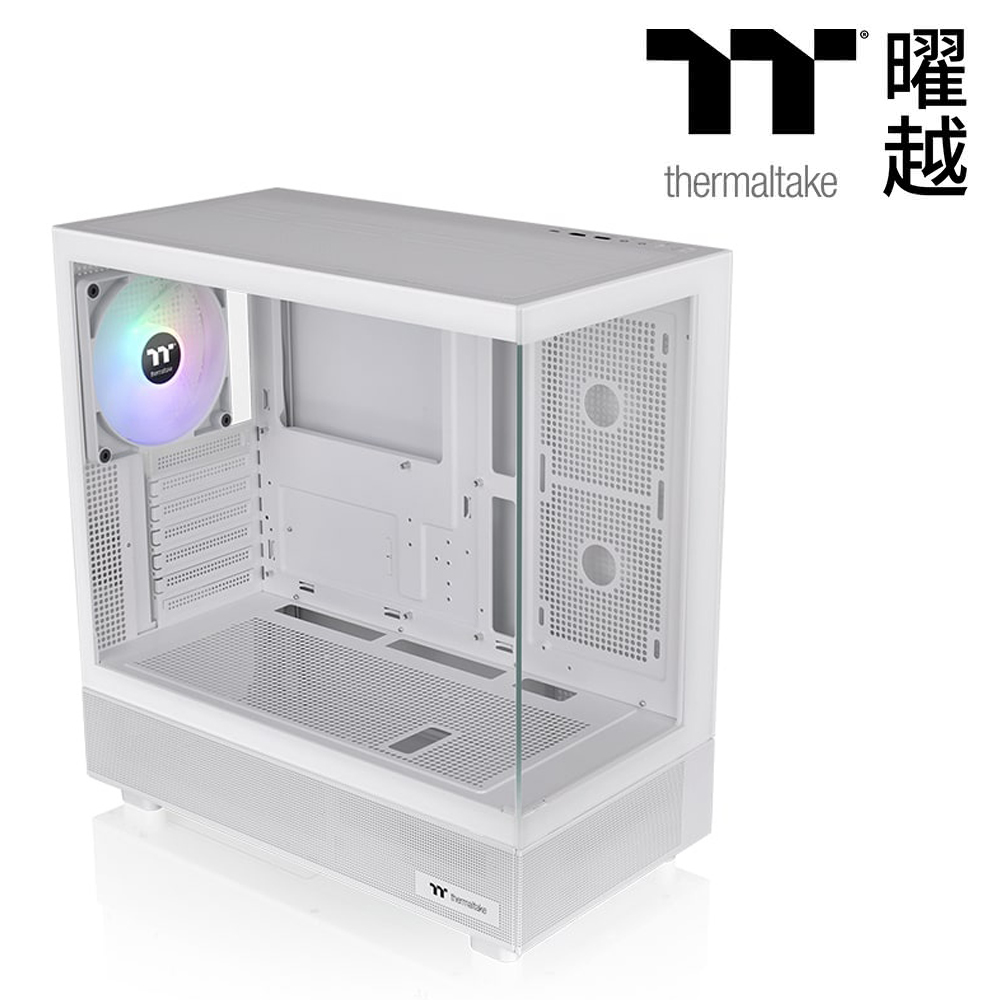 Thermaltake 曜越 光透 View 270 TG ARGB 強化玻璃中直立式機殼|白色