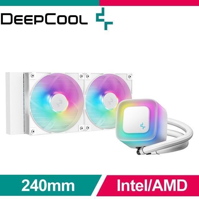 DEEPCOOL 九州風神 LE240 WH V2 一體式水冷散熱器《白》(5年非人損漏液保)