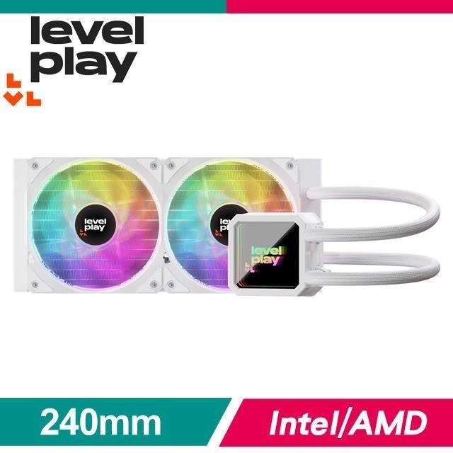 Levelplay 銳玩 CL240 ARGB 水冷散熱器《白》